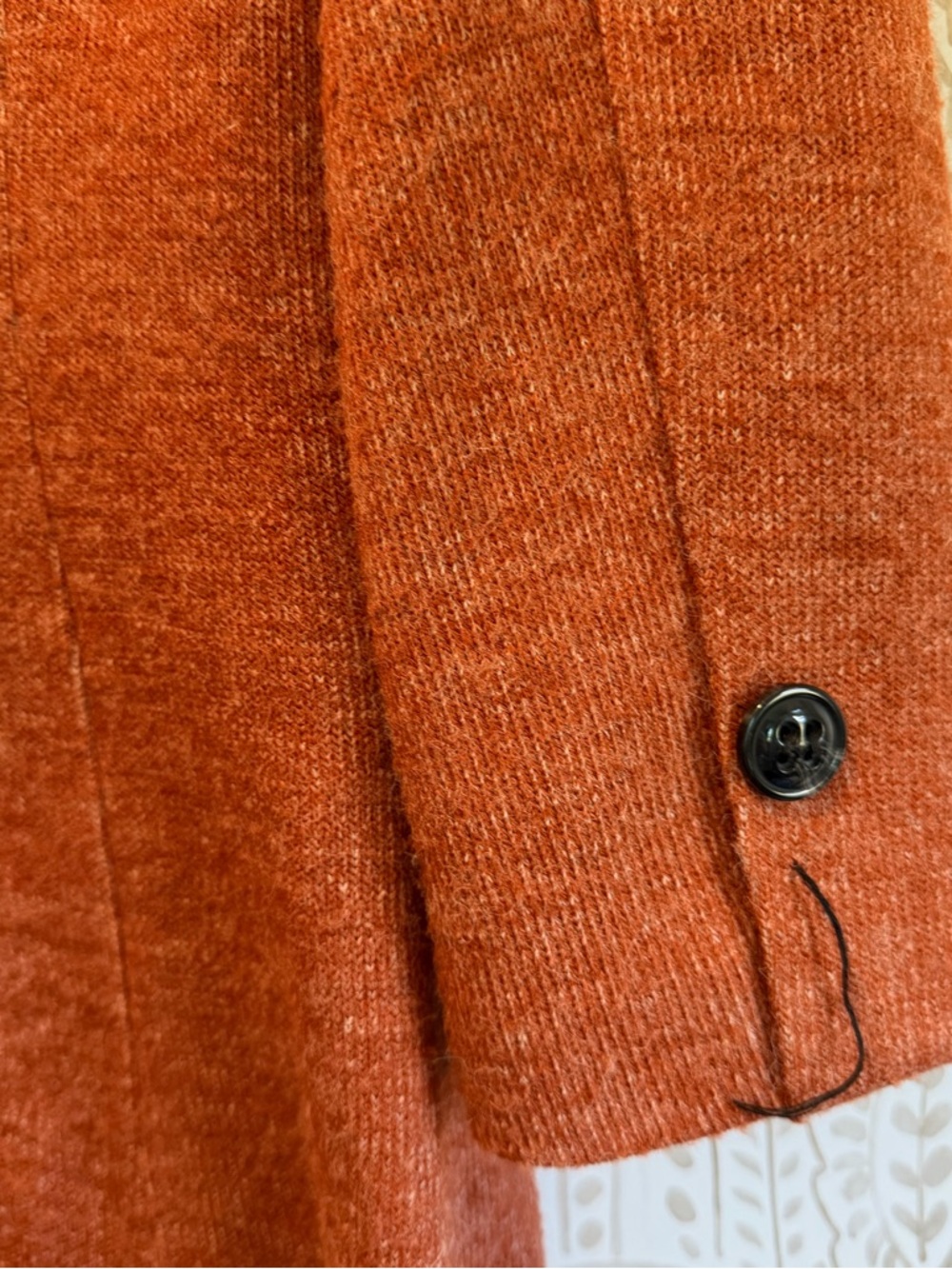 Anthropologie Cartonnier Women’s Small Rust Orange Knit Blazer Jacket Academia - Picture 11 of 11